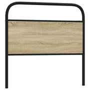 Cabeceira de cama 100 cm derivados madeira/aço carvalho sonoma