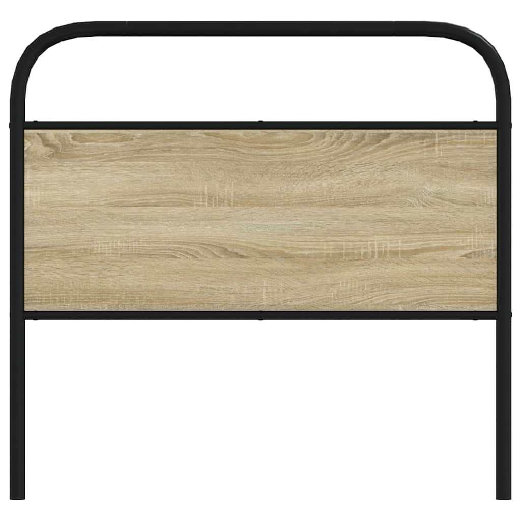 Cabeceira de cama 100 cm derivados madeira/aço carvalho sonoma