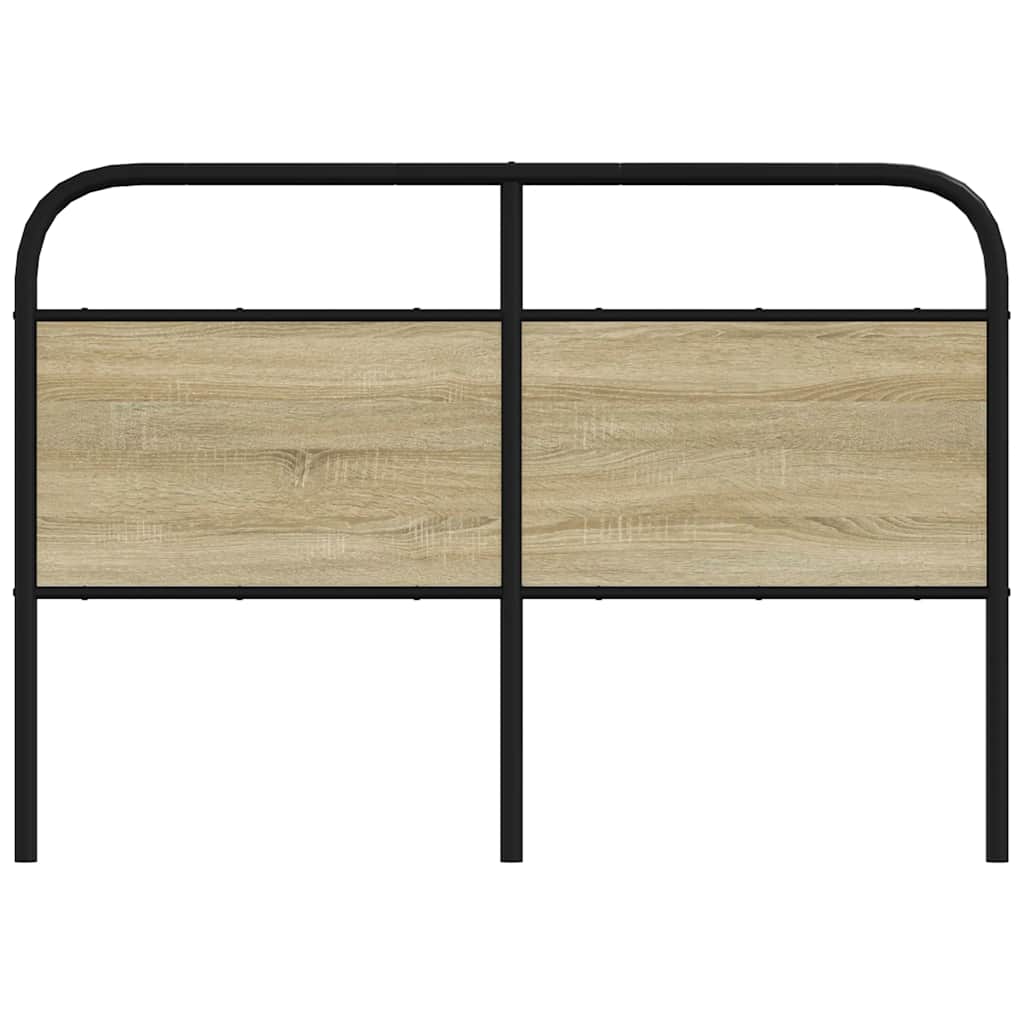 Cabeceira de cama 120 cm derivados madeira/aço carvalho sonoma