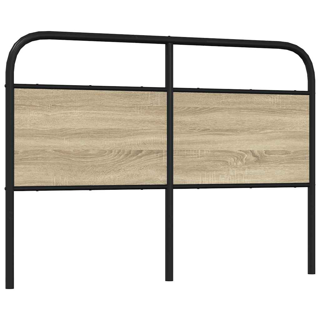 Cabeceira de cama 120 cm derivados madeira/aço carvalho sonoma