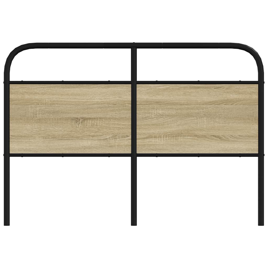 Cabeceira de cama 135 cm derivados madeira/aço carvalho sonoma