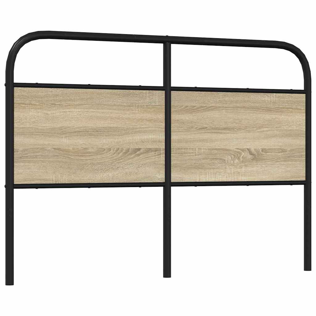 Cabeceira de cama 135 cm derivados madeira/aço carvalho sonoma