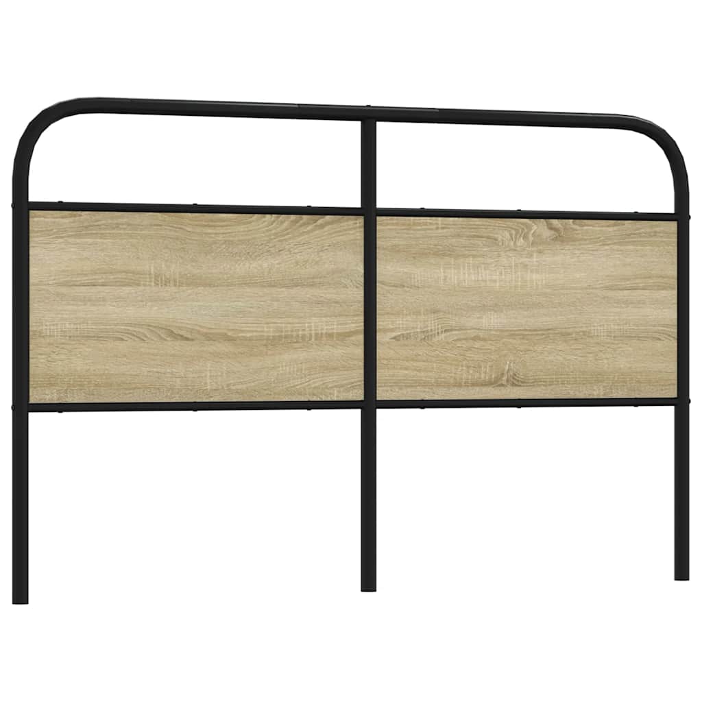 Cabeceira de cama 150 cm derivados madeira/aço carvalho sonoma