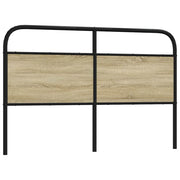 Cabeceira de cama 150 cm derivados madeira/aço carvalho sonoma