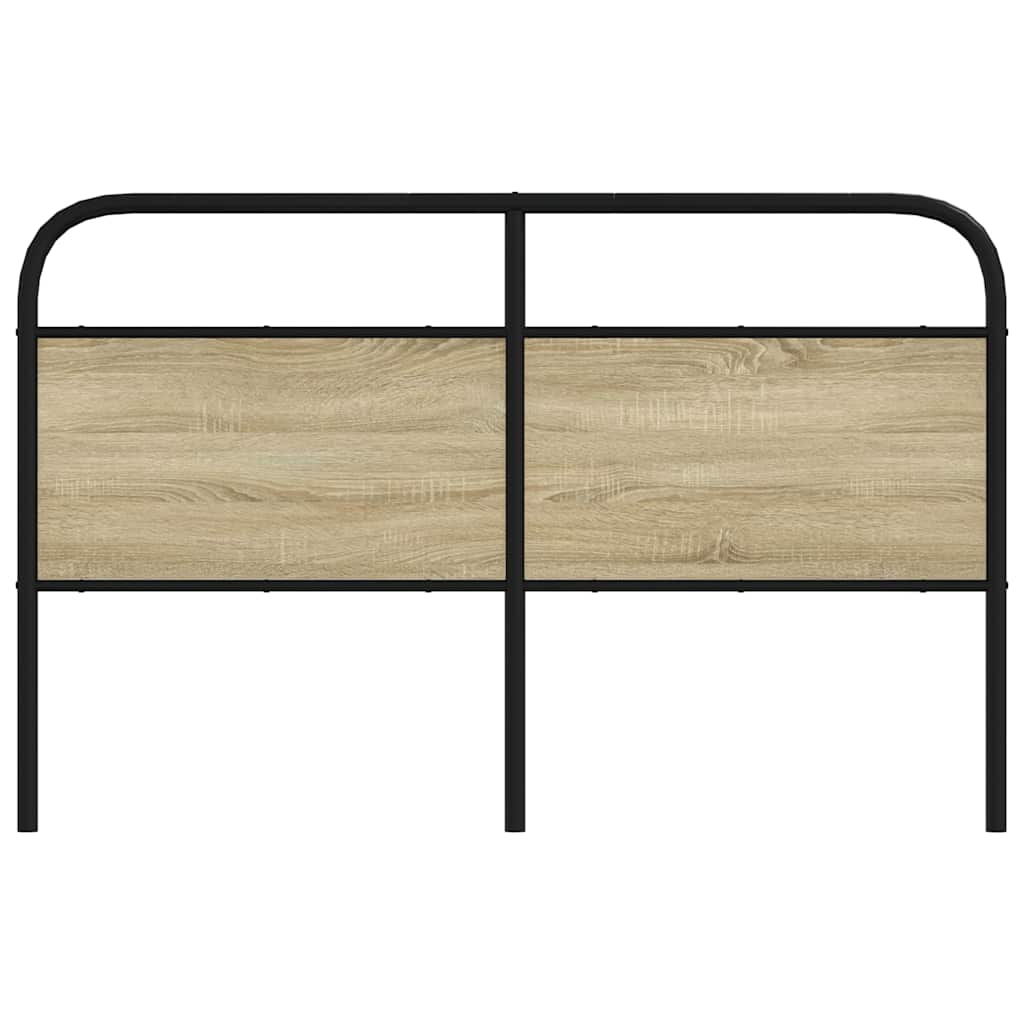 Cabeceira de cama 150 cm derivados madeira/aço carvalho sonoma