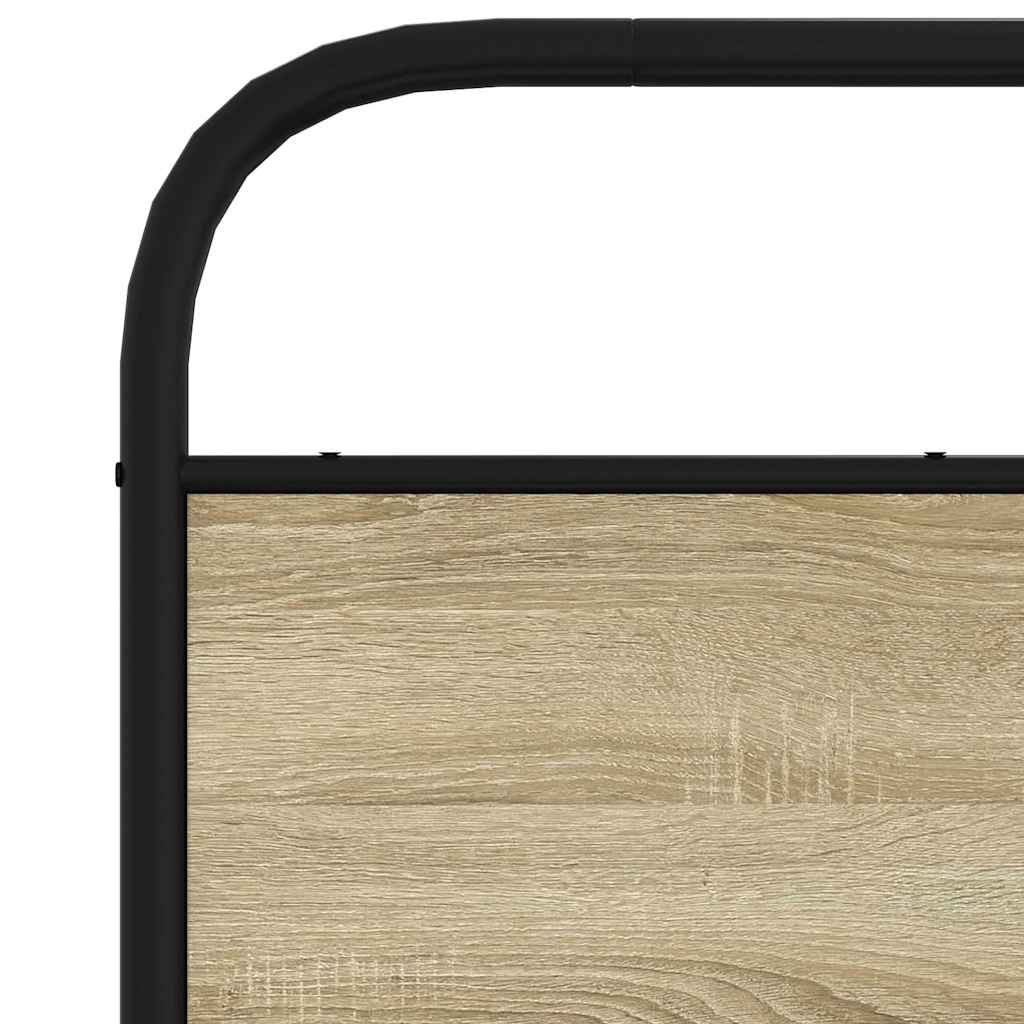 Cabeceira de cama 160 cm derivados madeira/aço carvalho sonoma