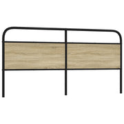 Cabeceira de cama 180 cm derivados madeira/aço carvalho sonoma
