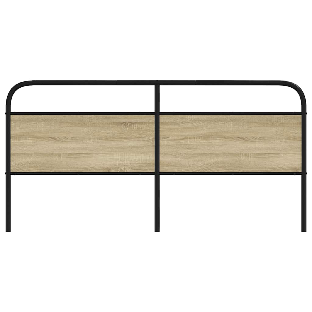 Cabeceira de cama 180 cm derivados madeira/aço carvalho sonoma