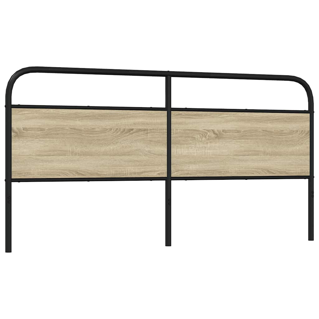 Cabeceira de cama 180 cm derivados madeira/aço carvalho sonoma