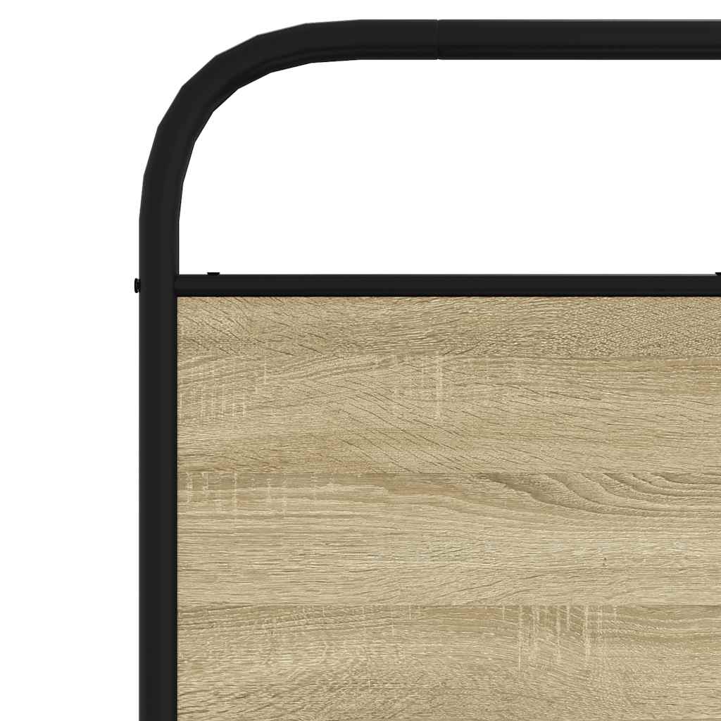 Cabeceira de cama 190 cm derivados madeira/aço carvalho sonoma