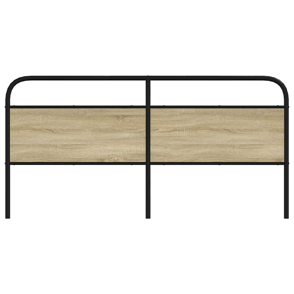 Cabeceira de cama 200 cm derivados madeira/aço carvalho sonoma