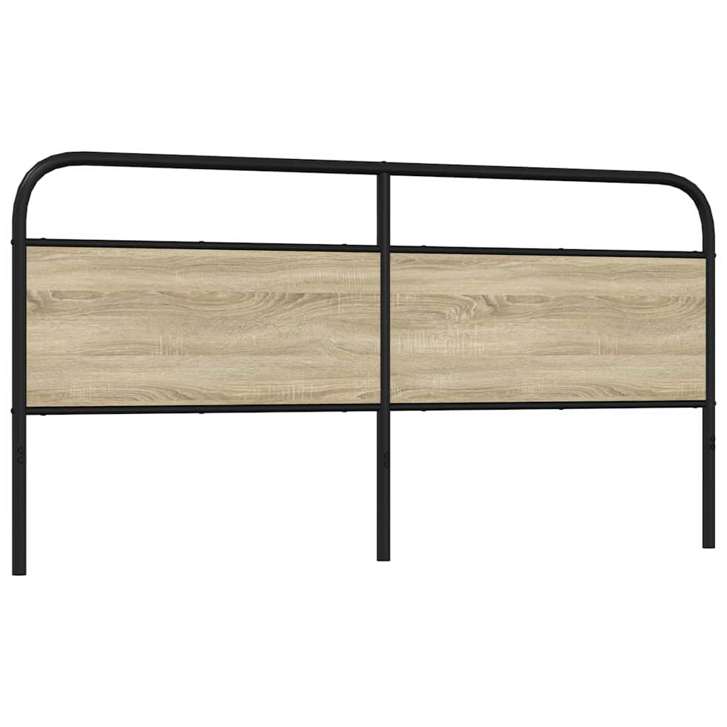 Cabeceira de cama 200 cm derivados madeira/aço carvalho sonoma