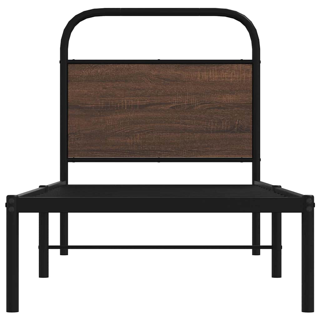 Estrutura cama s/ colchão derivados madeira carvalho castanho