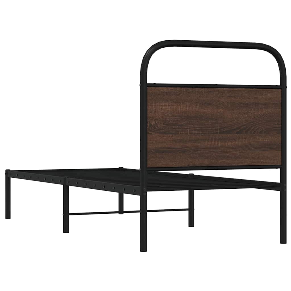 Estrutura cama s/ colchão derivados madeira carvalho castanho