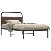 Estrutura cama s/ colchão derivados madeira carvalho castanho