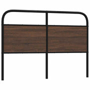 Cabeceira de cama 135cm derivados madeira/aço carvalho castanho