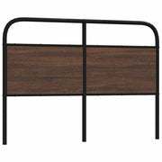 Cabeceira de cama 140cm derivados madeira/aço carvalho castanho