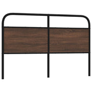 Cabeceira de cama 150cm derivados madeira/aço carvalho castanho