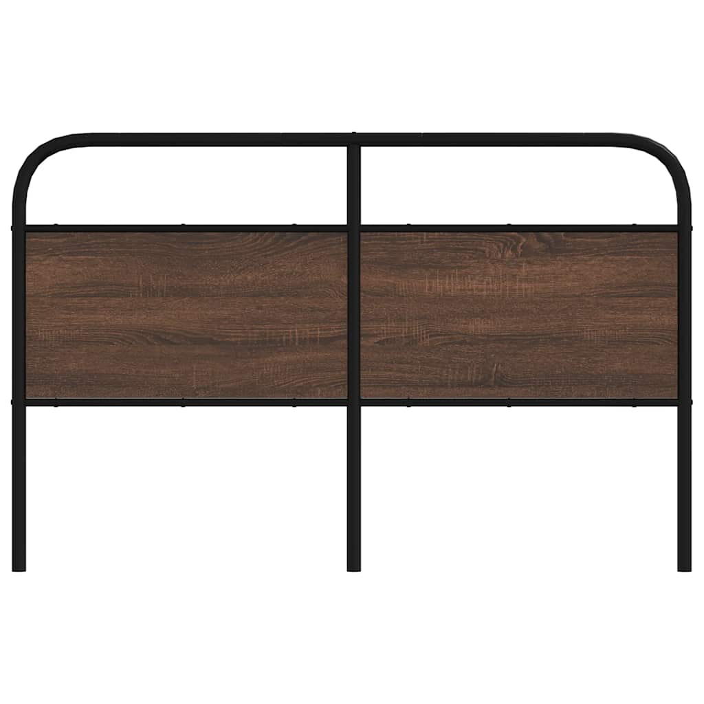 Cabeceira de cama 150cm derivados madeira/aço carvalho castanho
