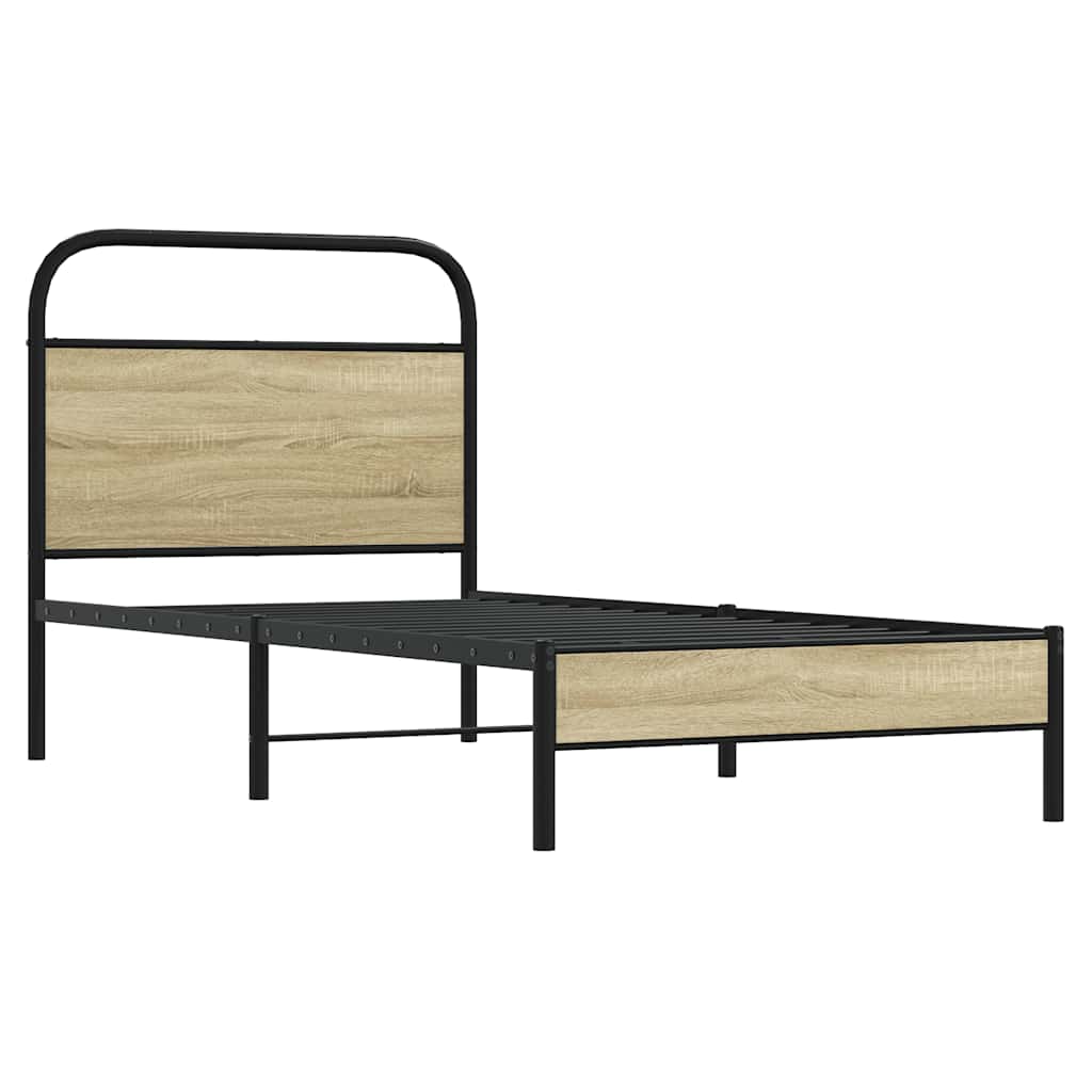 Estrutura cama s/ colchão derivados de madeira carvalho sonoma