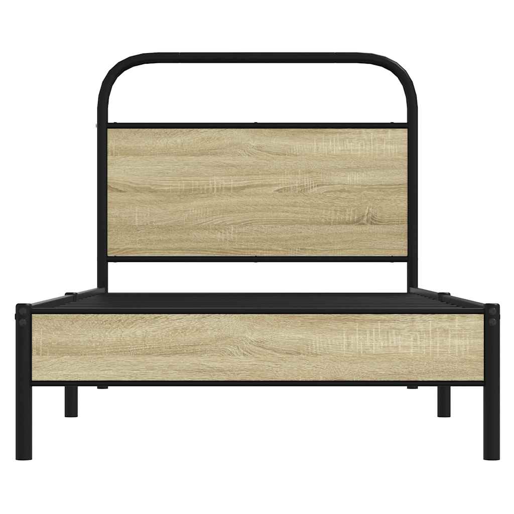 Estrutura cama s/ colchão derivados de madeira carvalho sonoma
