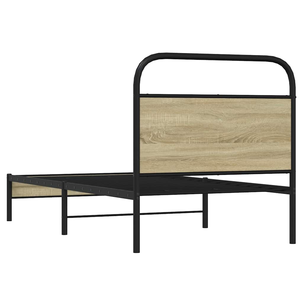Estrutura cama s/ colchão derivados de madeira carvalho sonoma