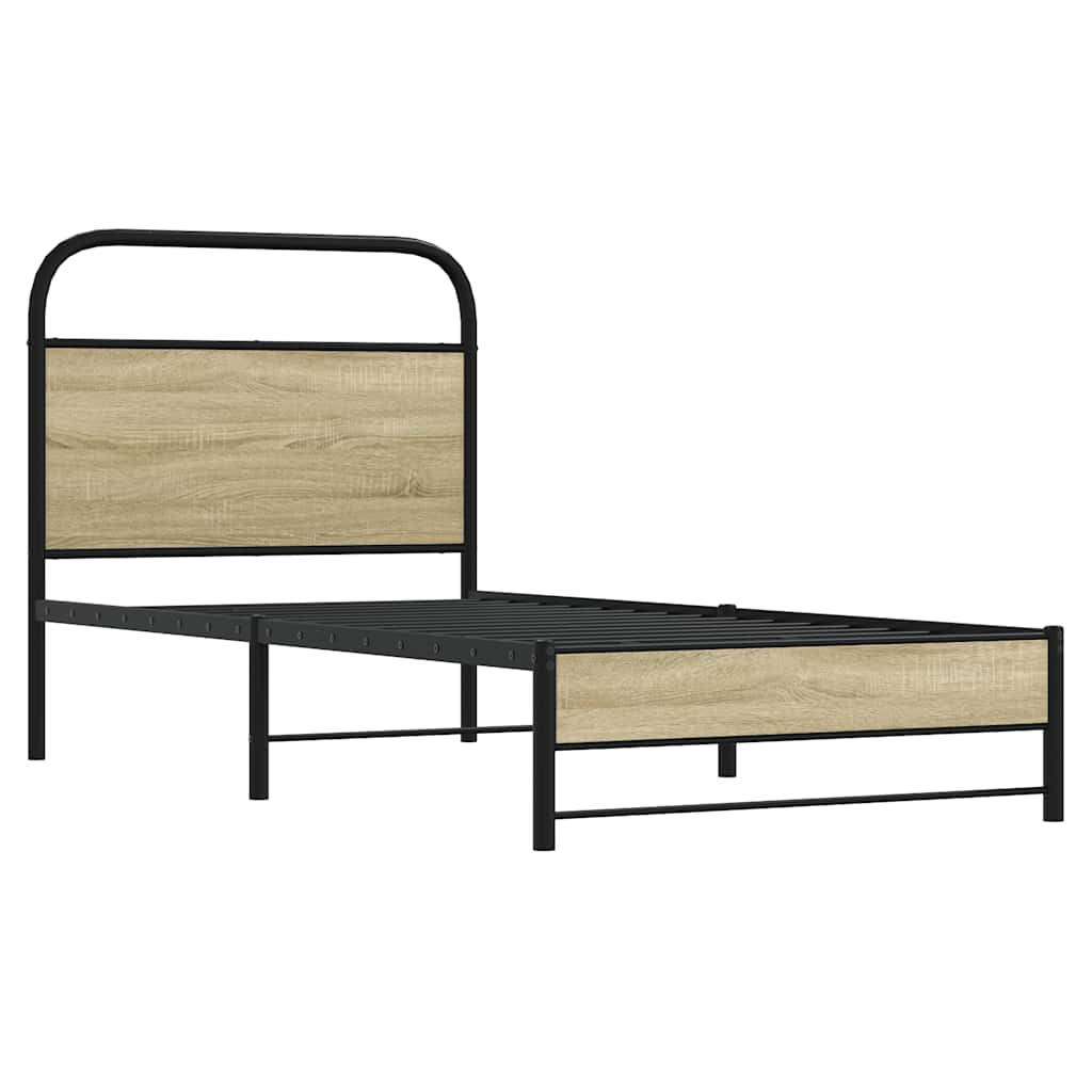 Estrutura cama s/ colchão derivados de madeira carvalho sonoma