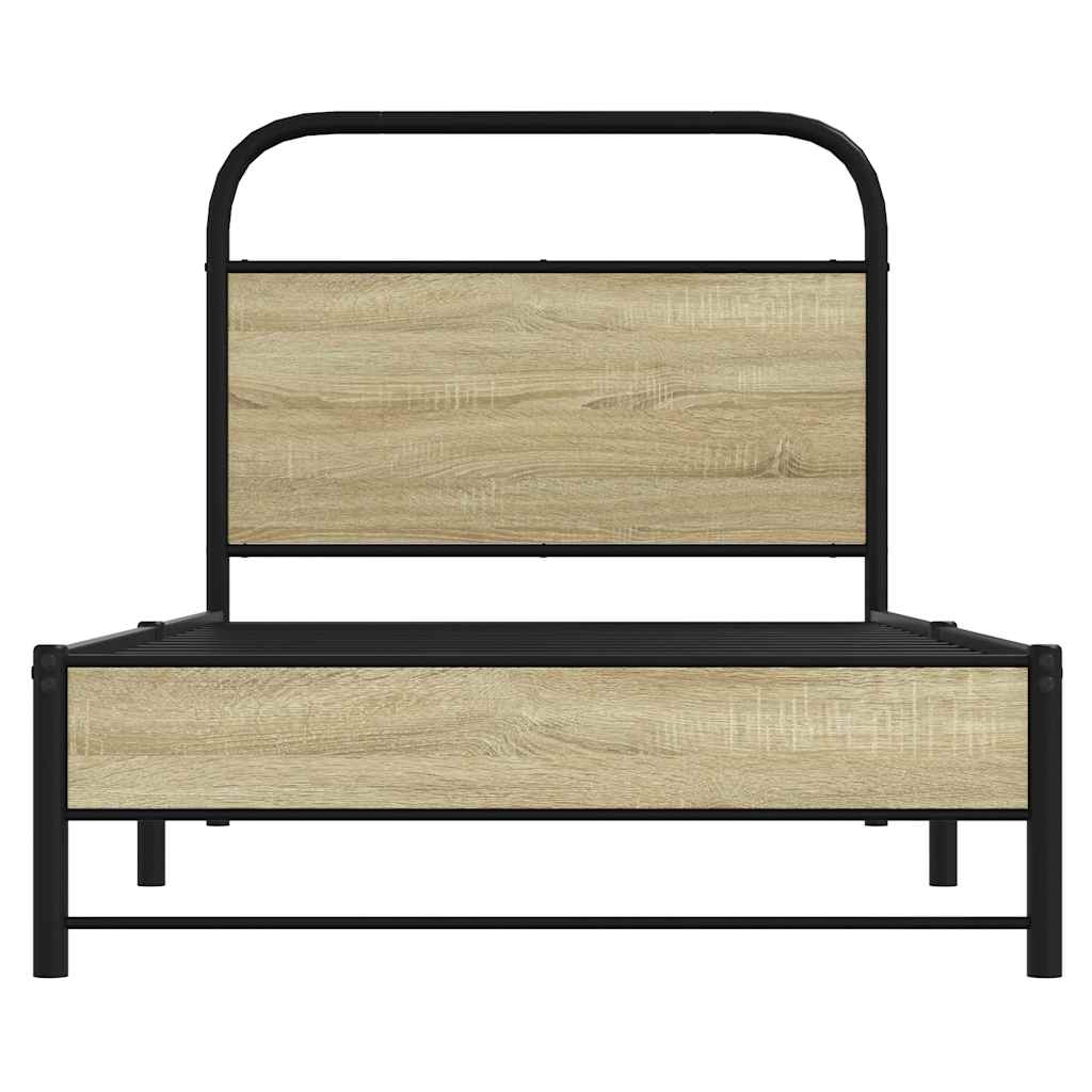 Estrutura cama s/ colchão derivados de madeira carvalho sonoma