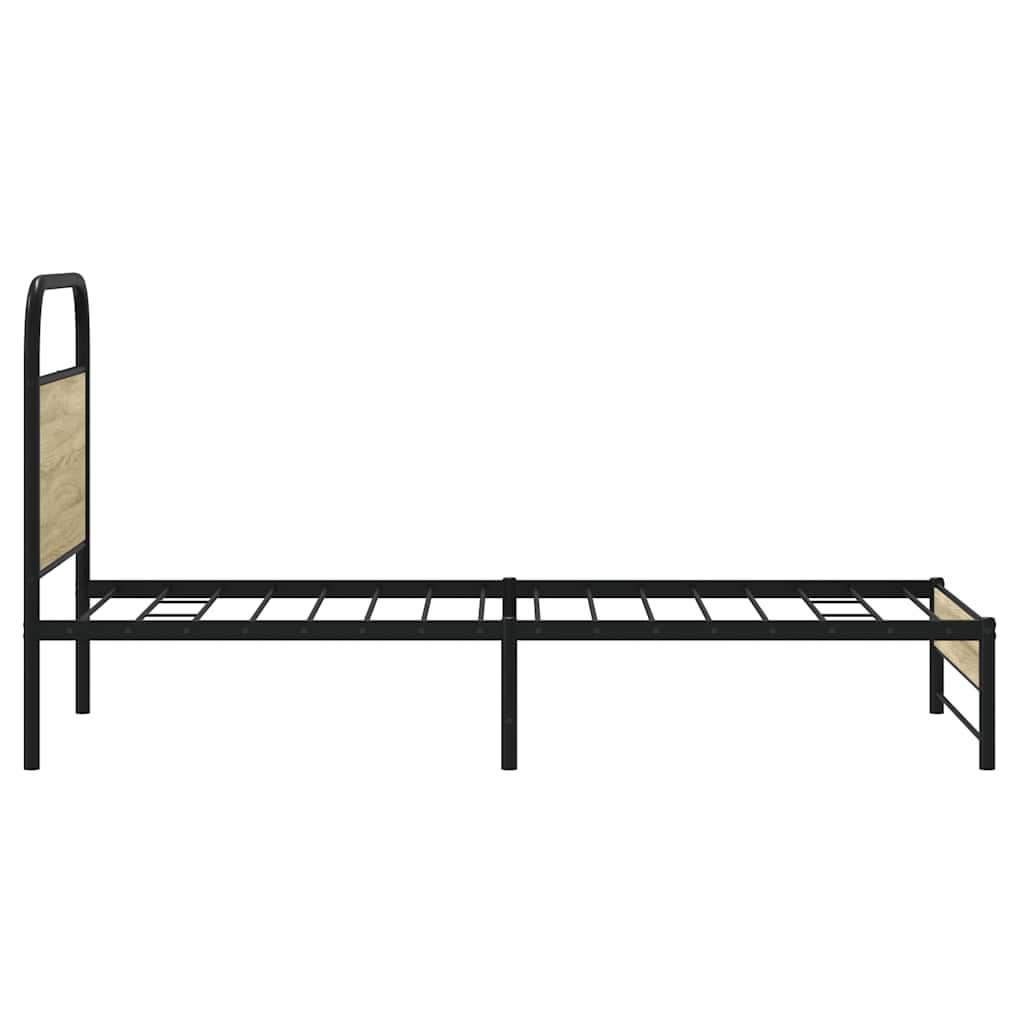 Estrutura cama s/ colchão derivados de madeira carvalho sonoma