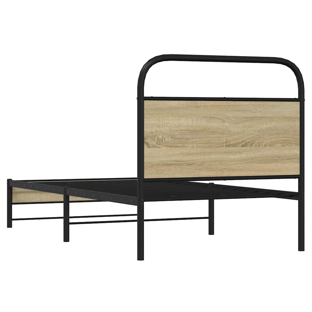 Estrutura cama s/ colchão derivados de madeira carvalho sonoma