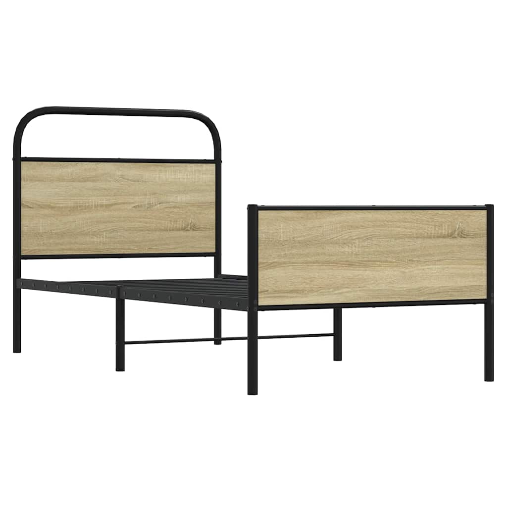 Estrutura cama s/ colchão derivados de madeira carvalho sonoma