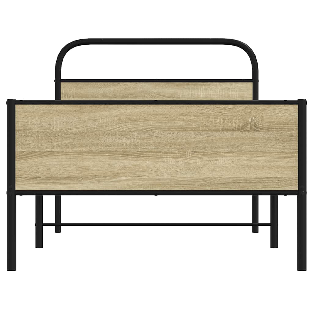 Estrutura cama s/ colchão derivados de madeira carvalho sonoma