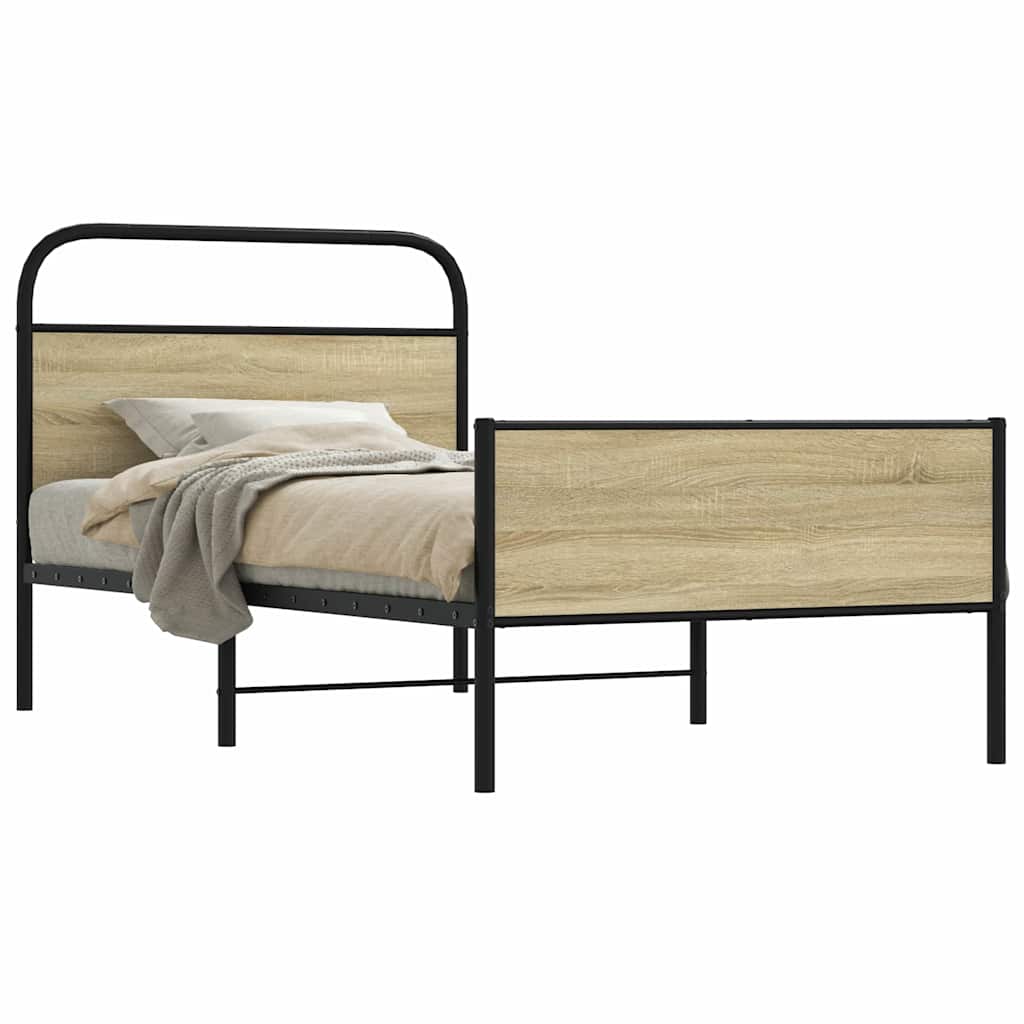 Estrutura cama s/ colchão derivados de madeira carvalho sonoma