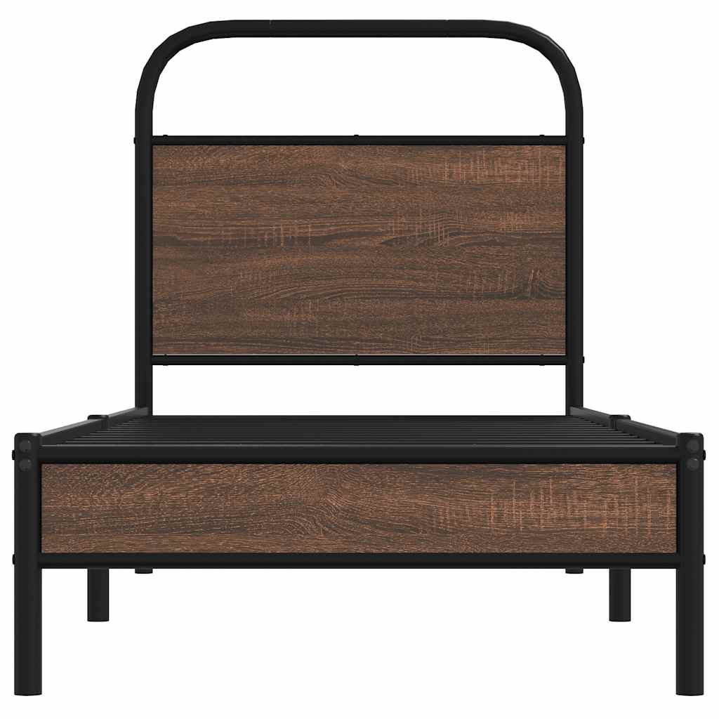 Estrutura cama s/ colchão derivados madeira carvalho castanho
