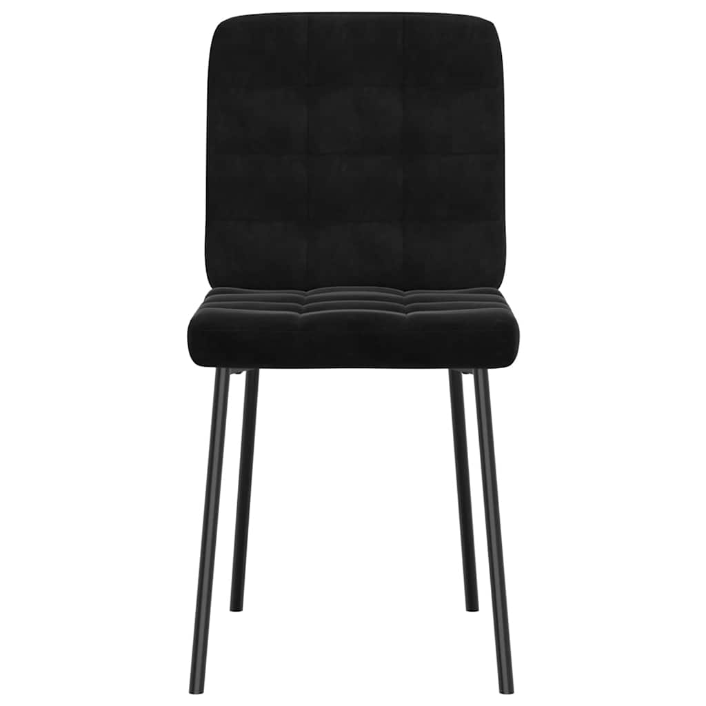 Cadeiras de jantar 4 pcs veludo preto