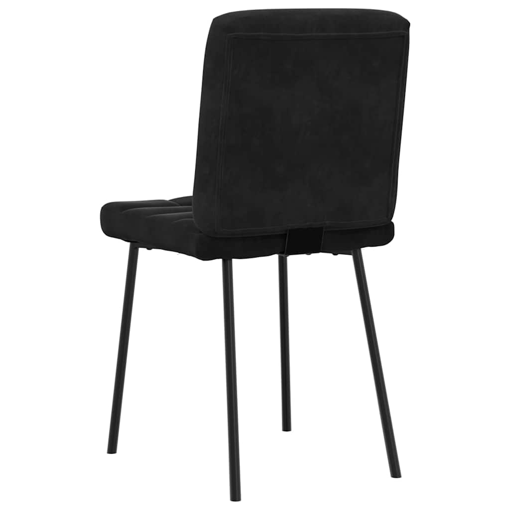 Cadeiras de jantar 4 pcs veludo preto