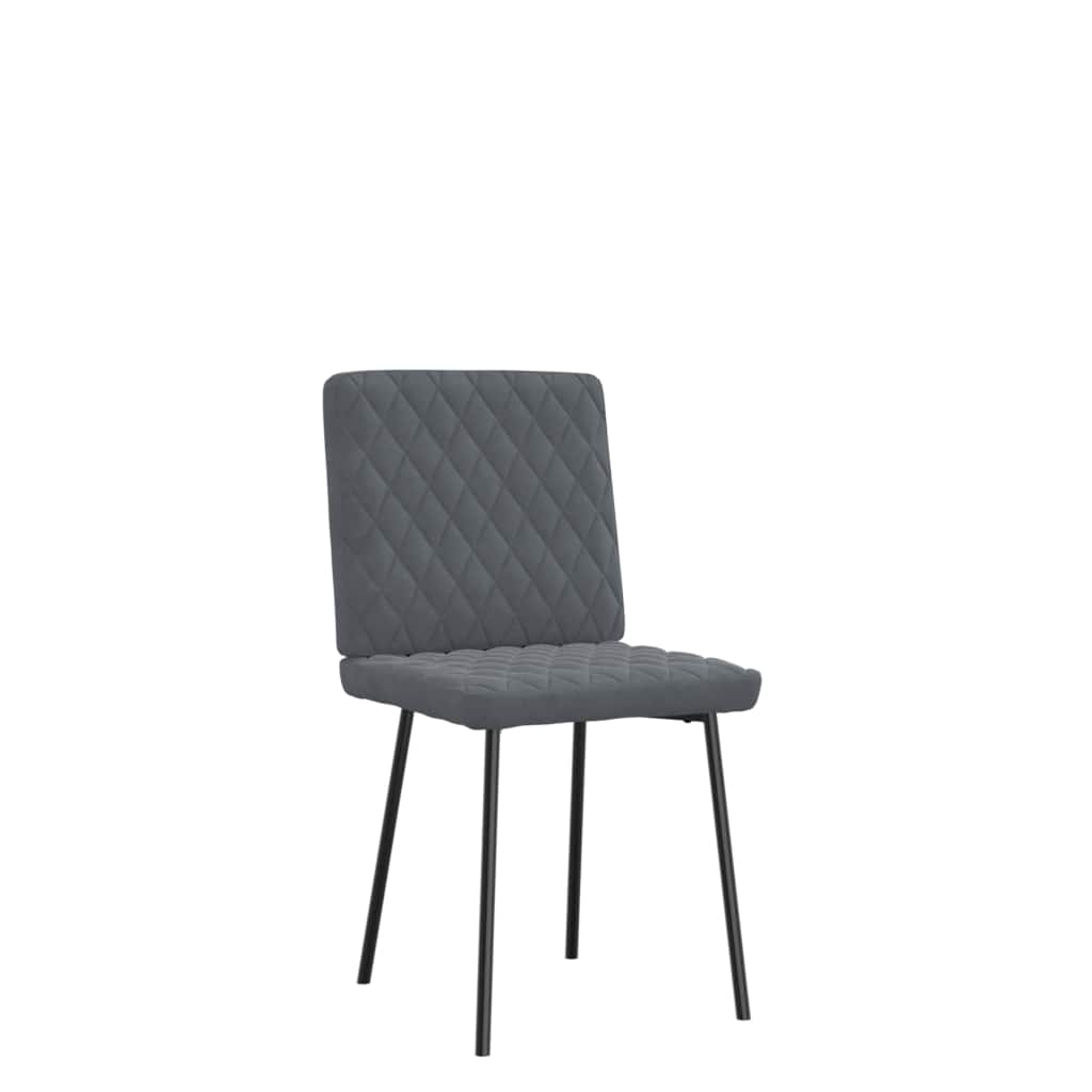 Cadeiras de jantar 4 pcs veludo cinzento-escuro