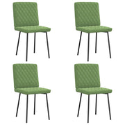 Cadeiras de jantar 4 pcs veludo verde-claro