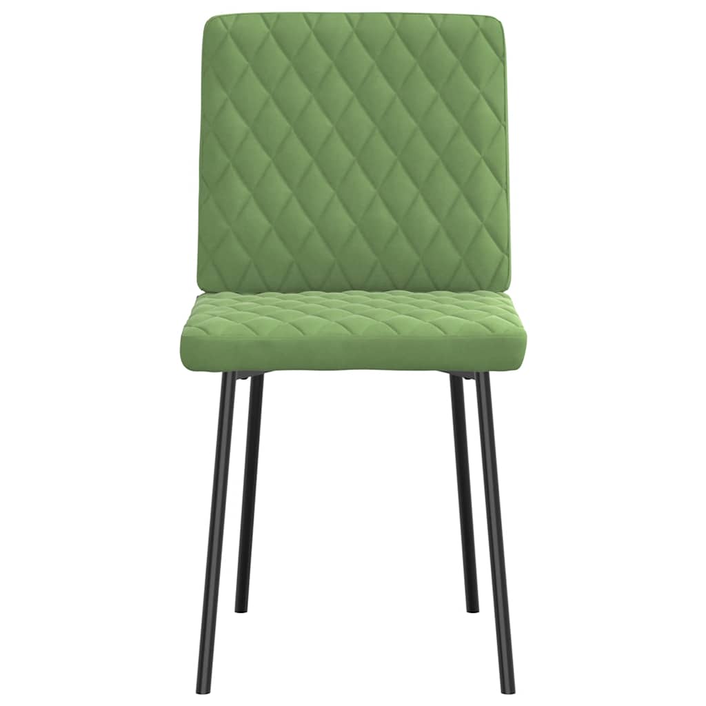 Cadeiras de jantar 4 pcs veludo verde-claro