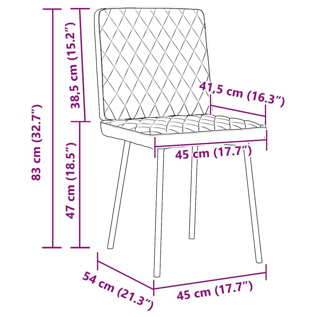 Cadeiras de jantar 4 pcs veludo rosa