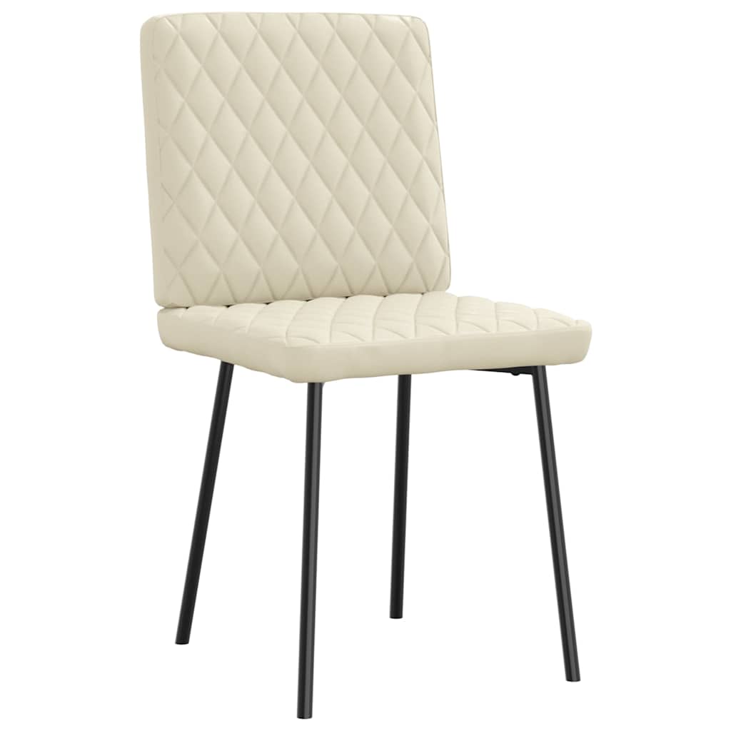 Cadeiras de jantar 4 pcs couro art. creme
