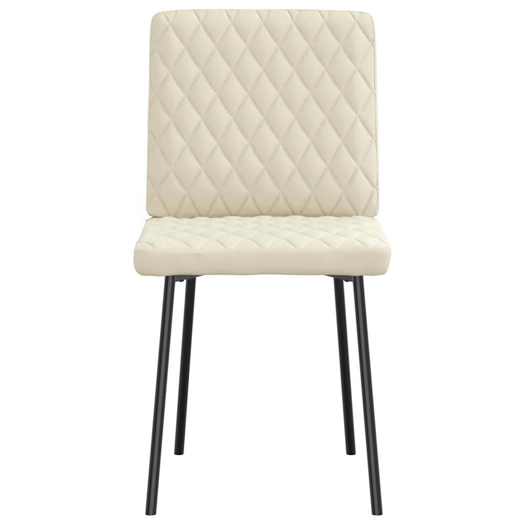 Cadeiras de jantar 4 pcs couro art. creme