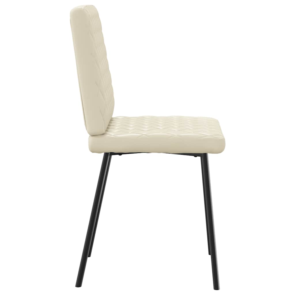 Cadeiras de jantar 4 pcs couro art. creme