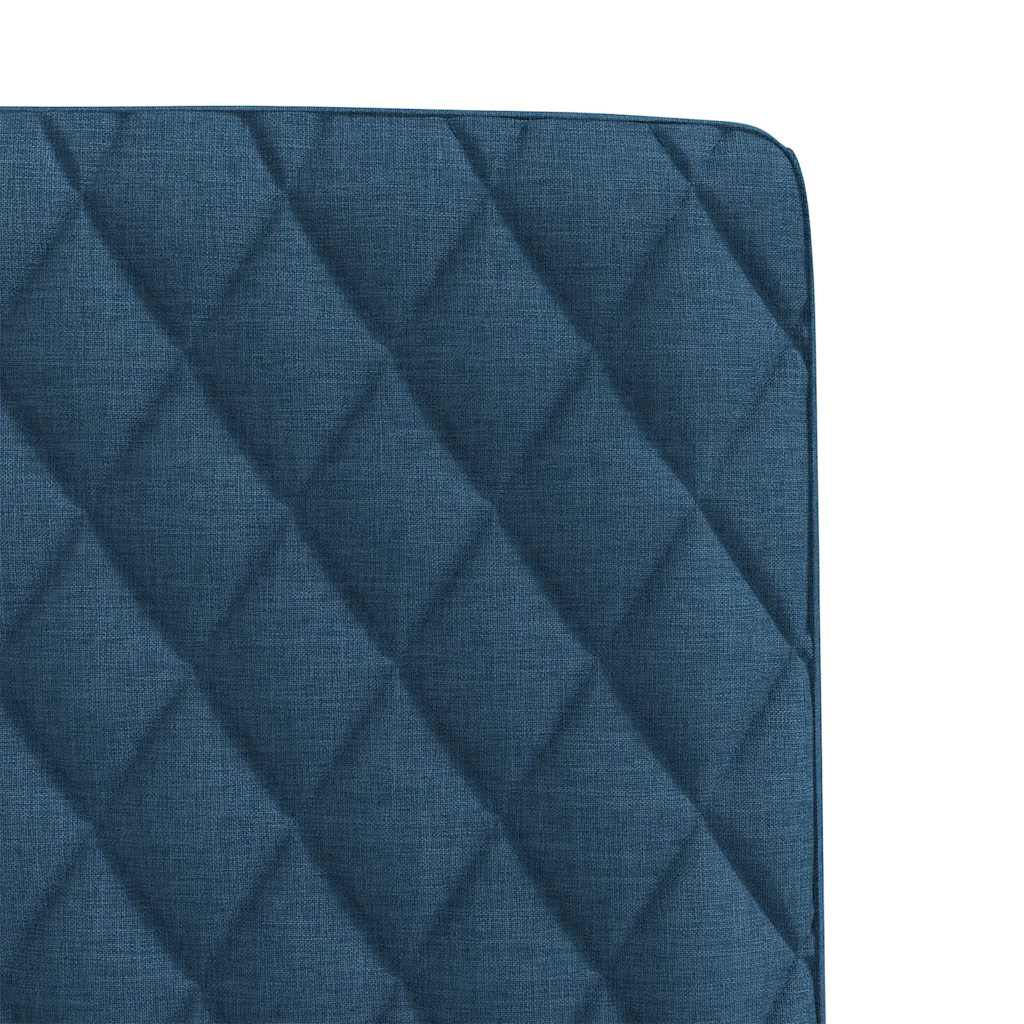 Cadeiras de jantar 4 pcs tecido azul