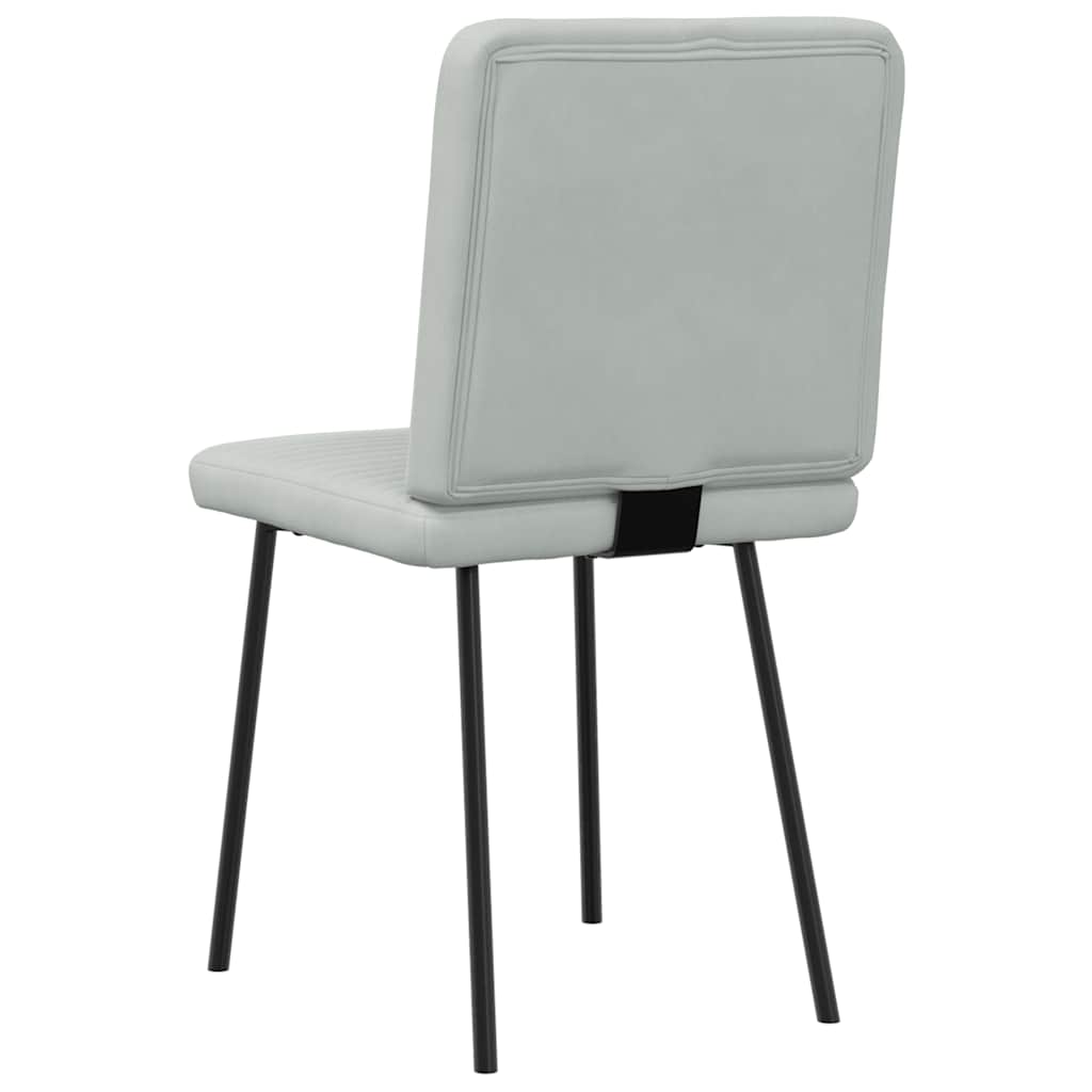 Cadeiras de jantar 4 pcs veludo cinzento-claro