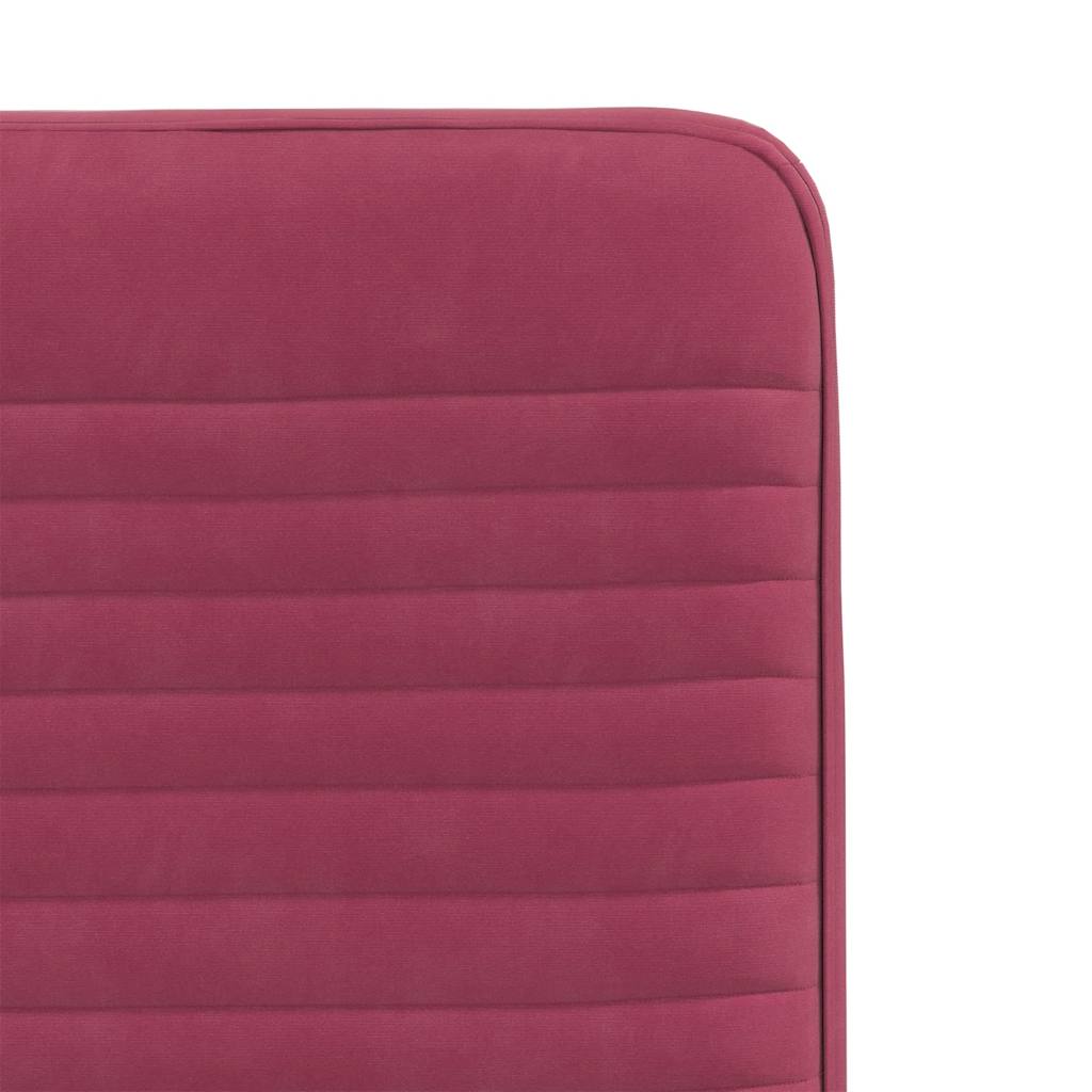 Cadeiras de jantar 4 pcs veludo vermelho tinto
