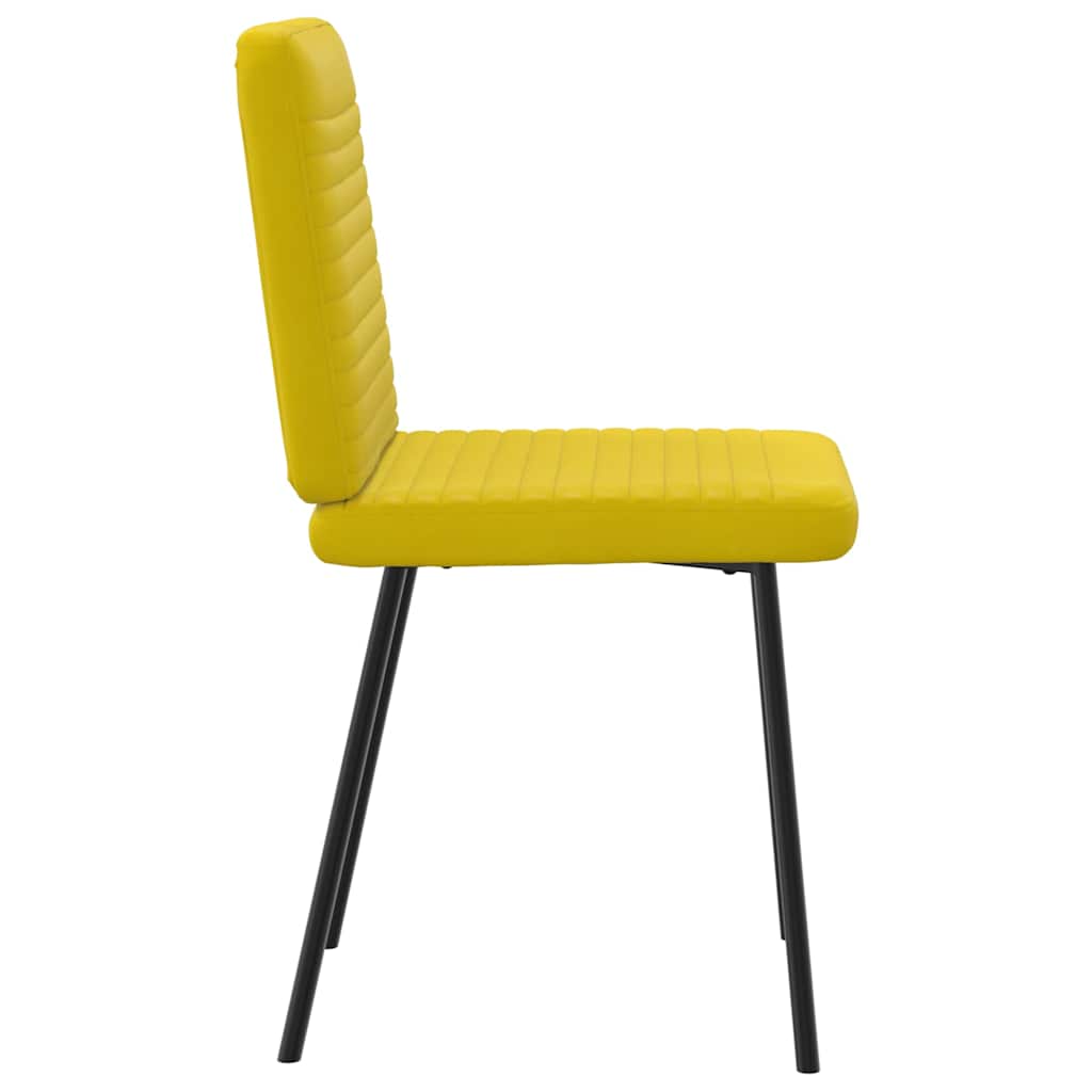 Cadeiras de jantar 4 pcs veludo amarelo
