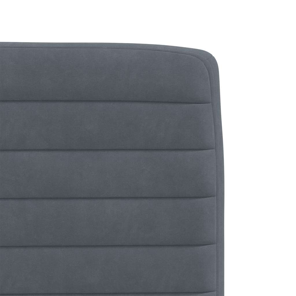 Cadeiras de jantar 4 pcs veludo cinzento-escuro