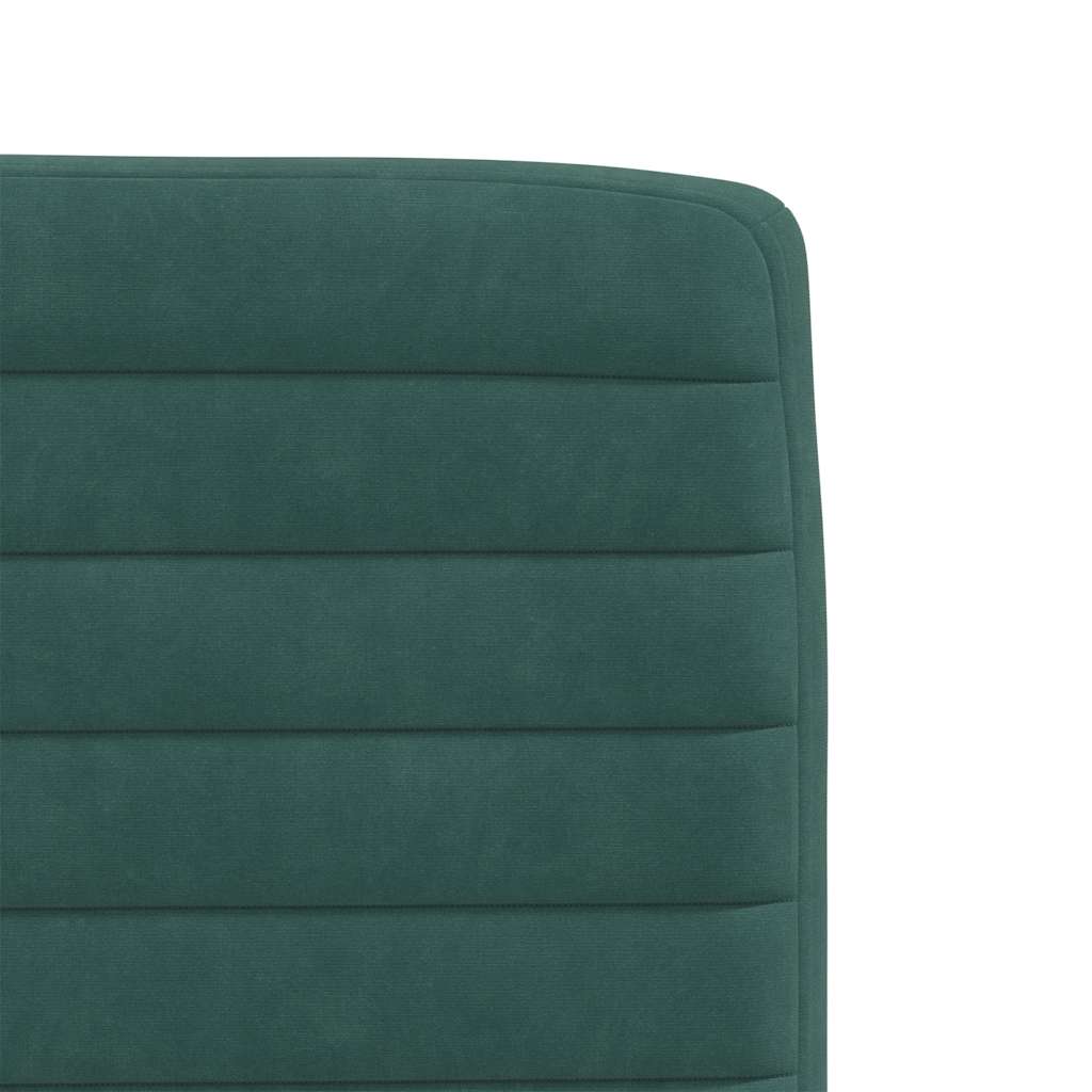 Cadeiras de jantar 4 pcs veludo verde-escuro