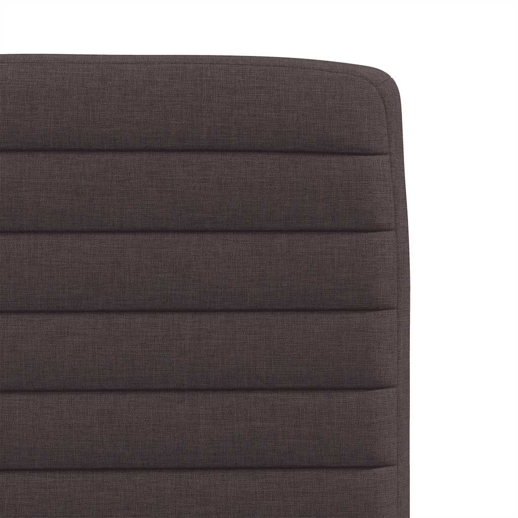 Cadeiras de jantar 4 pcs tecido castanho-escuro